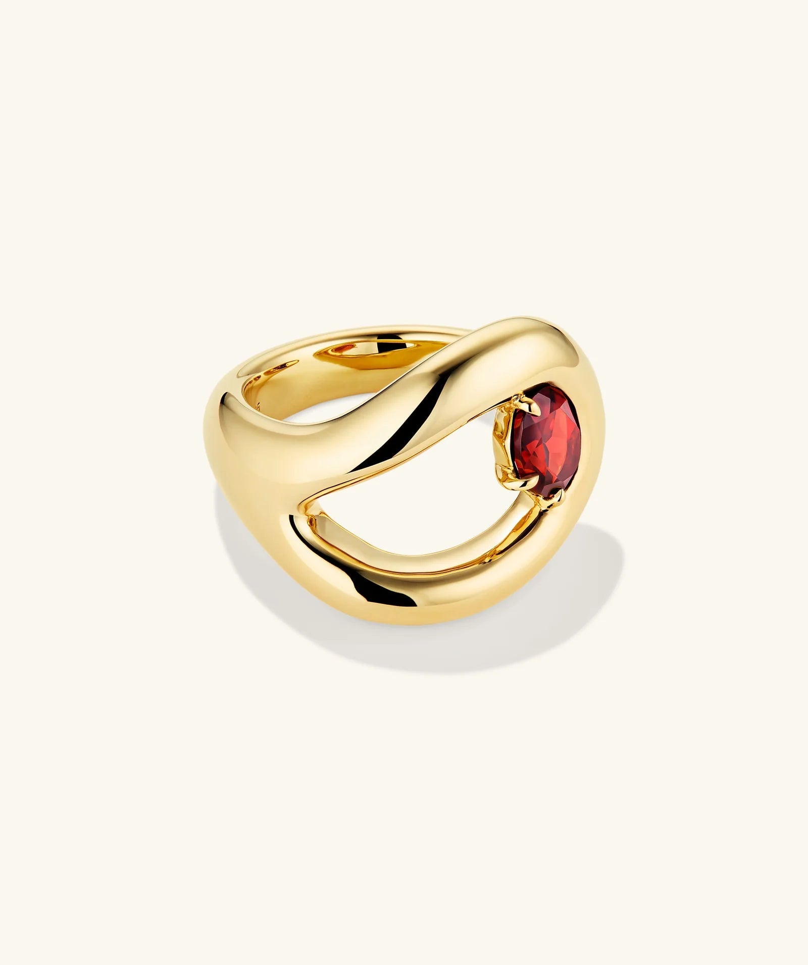 Organic Dôme Curve Gemstone Ring - My Store